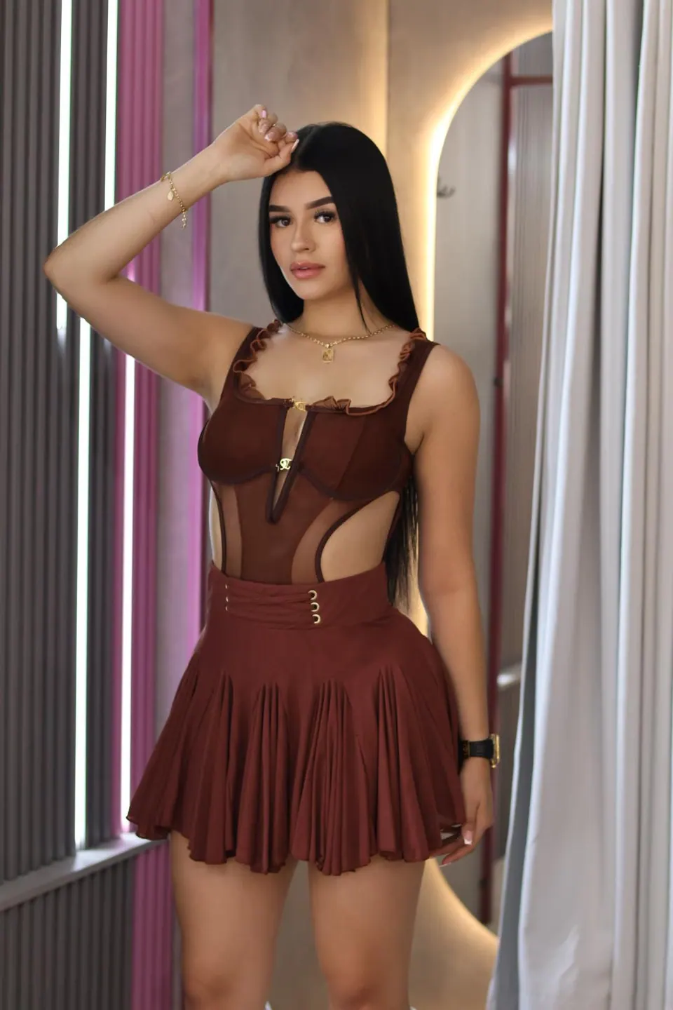 Falda boleros trasparencia, otra vista