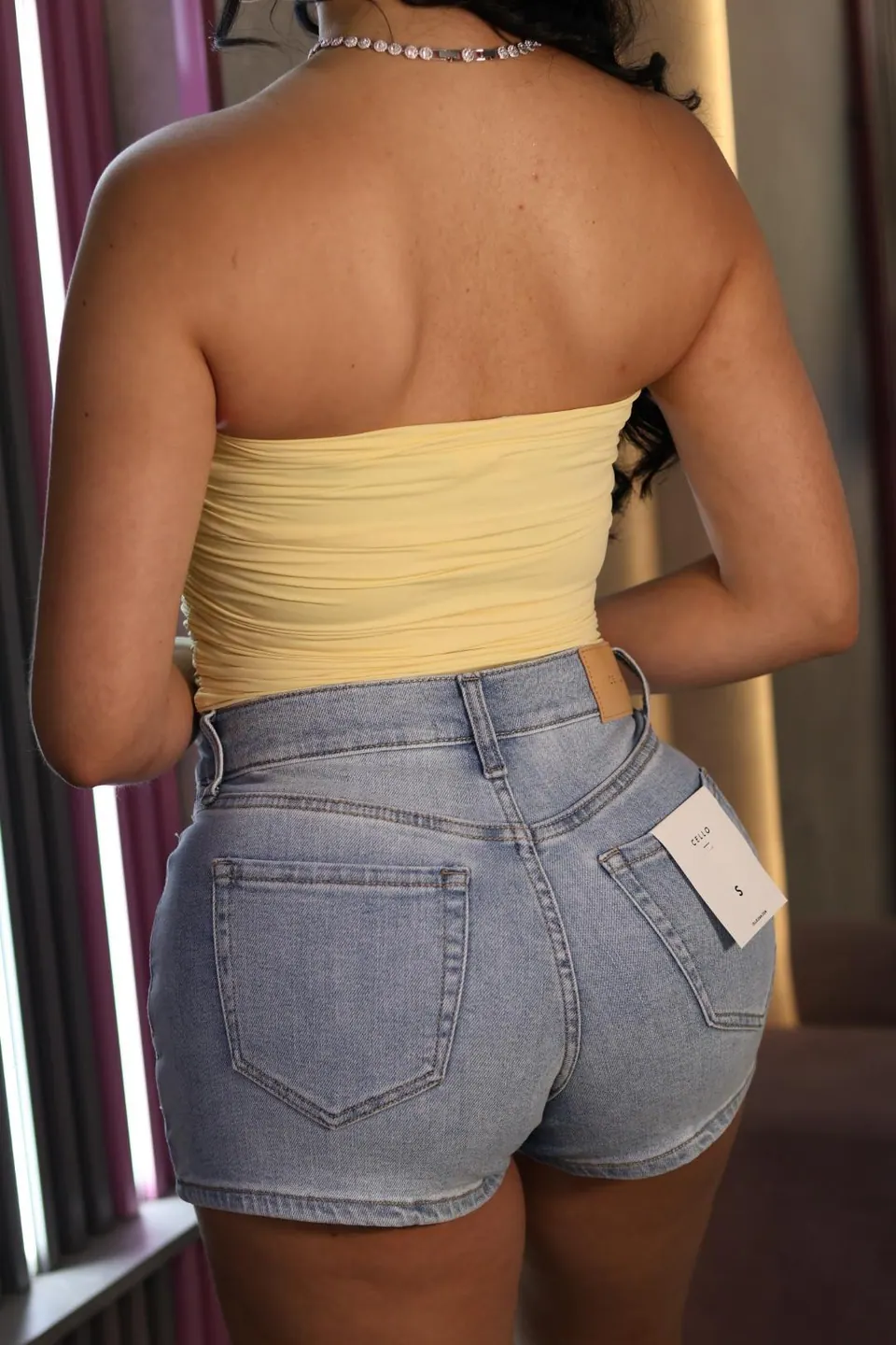 Falda short cello, otra vista