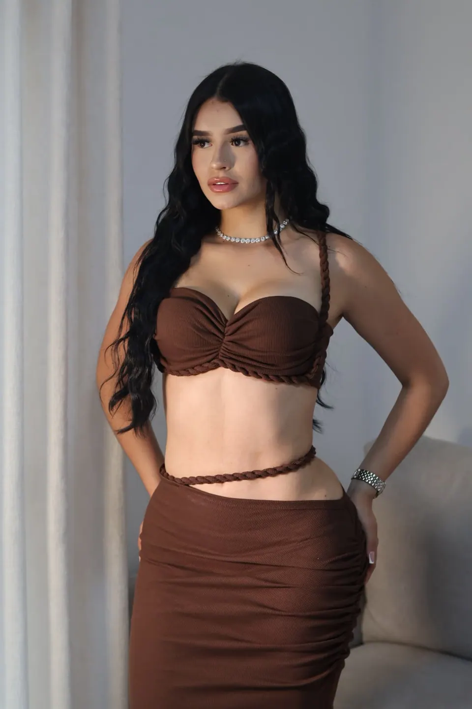 Set falda trenza