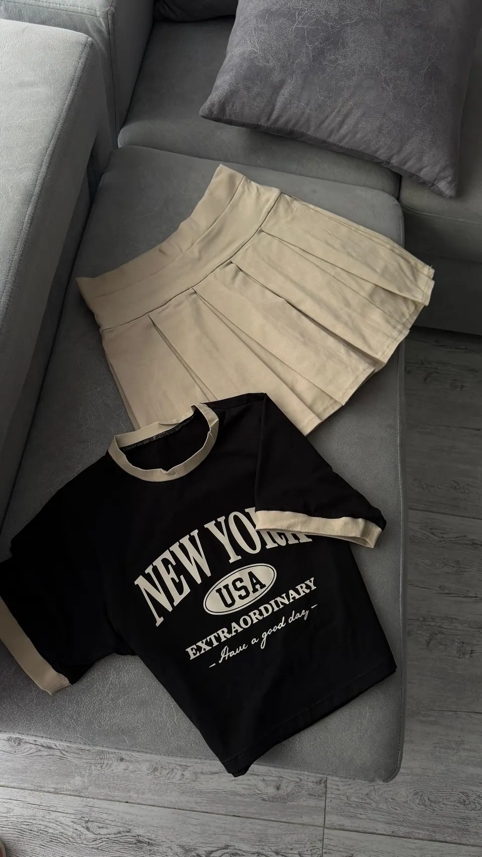 Set falda plisada